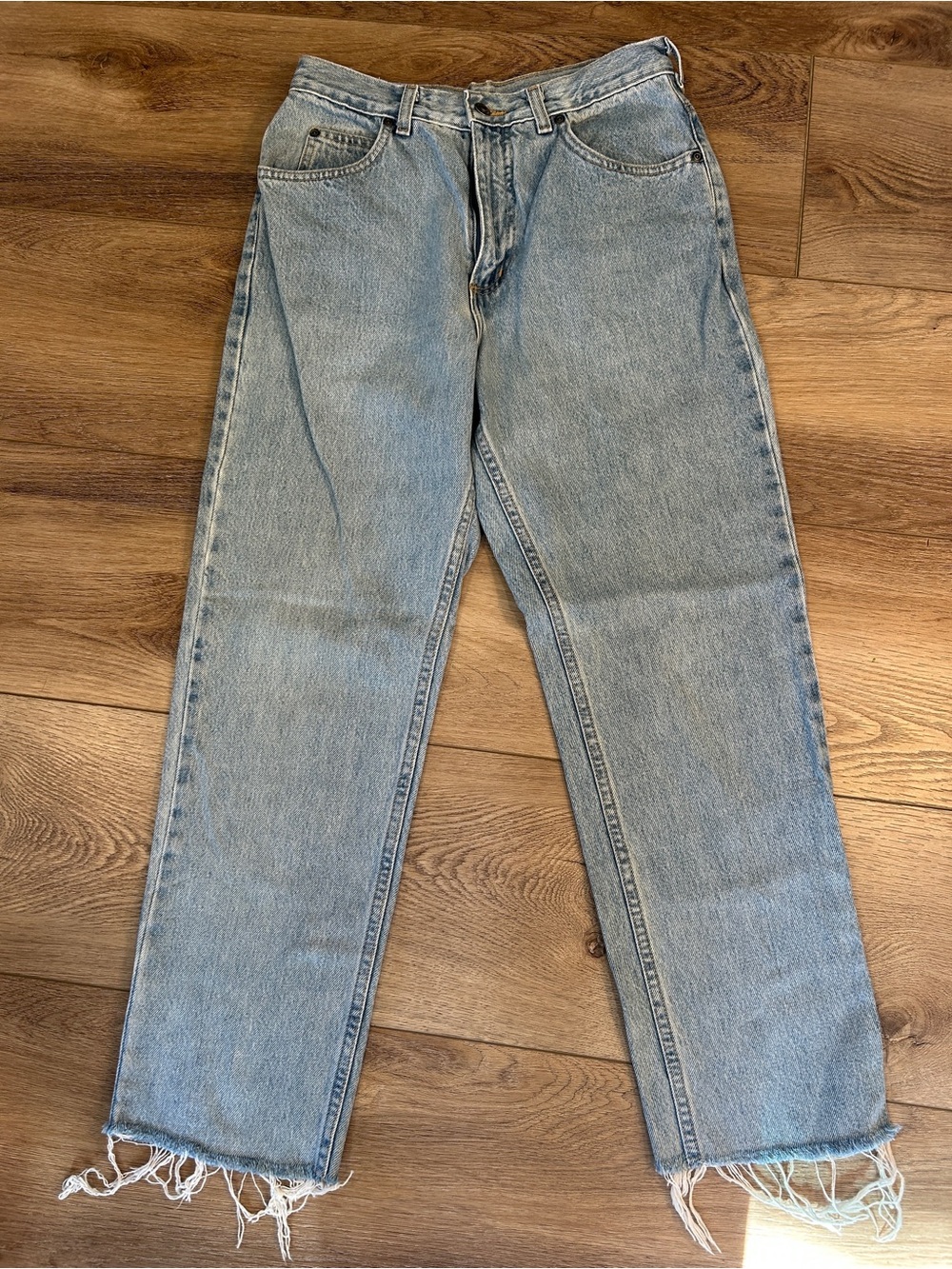 Lands End mom high waist Light Blue Straight-Leg Jeans